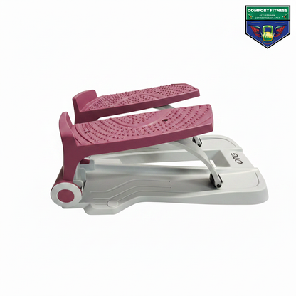 Stepper side view with logo